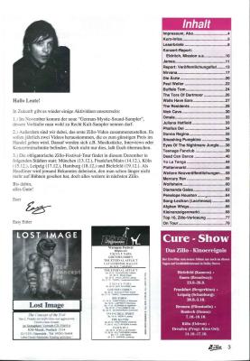 Preview: Zillo Magazin 10/1993 Inhalt