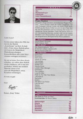 Zillo Musikmagazin 09/1995 Inhalt