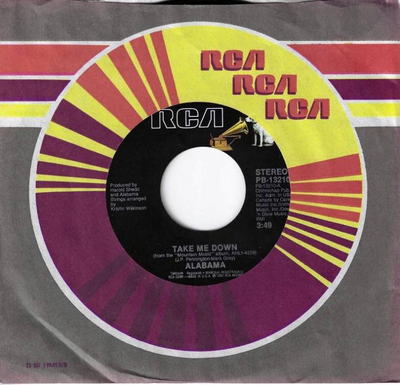 Alabama - Take Me Down (7" RCA Vinyl-Single USA)