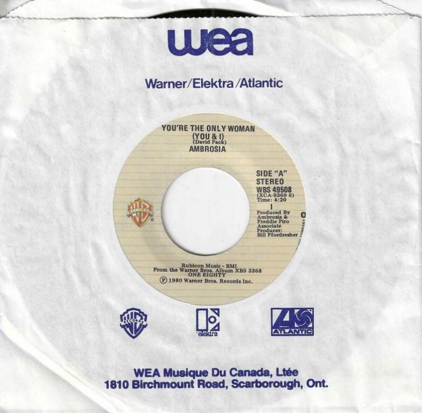 Ambrosia - You're The Only Woman (7" Single Canada)