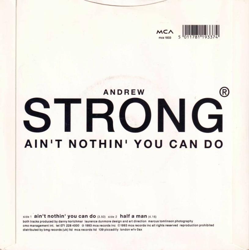 Andrew Strong - Ain't Nothin You Can Do (7" Rueckseite UK)