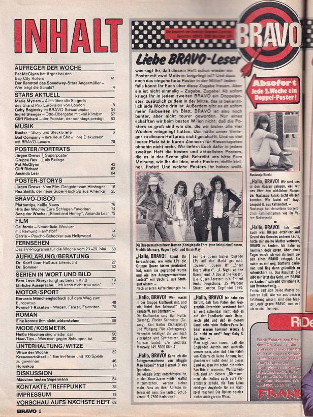 Bravo issue 22/1977 index