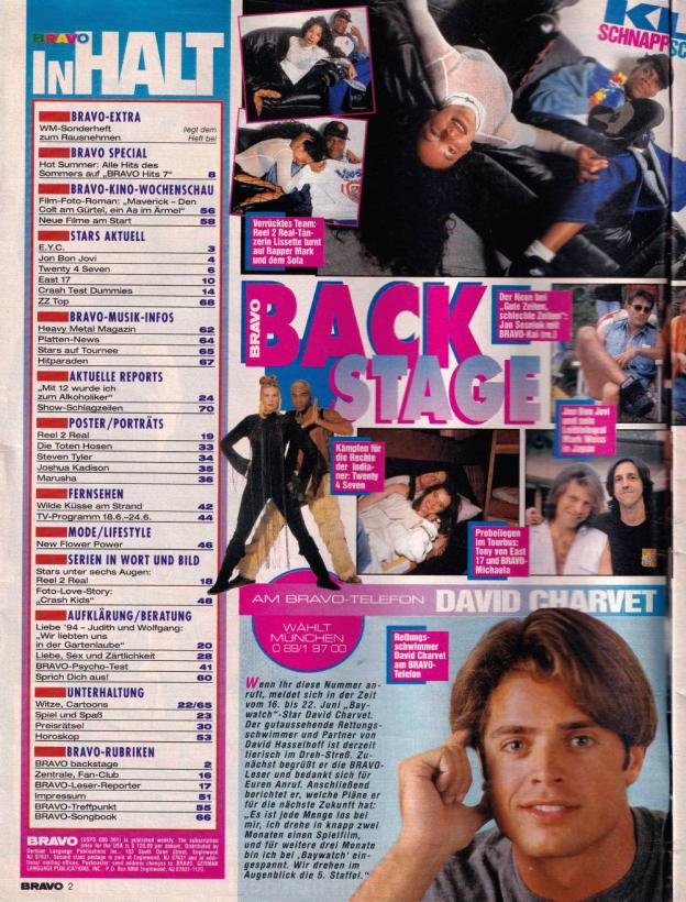 bravo 25 1994 Inhalt