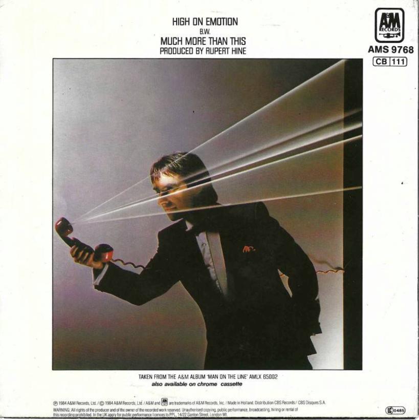 Chris De Burgh - High On Emotion (7" Single Rueckseite)