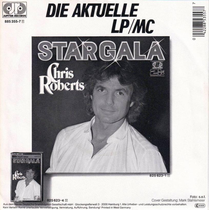 Chris Roberts - So wie Du (7" Jupiter Vinyl-Single back cover)