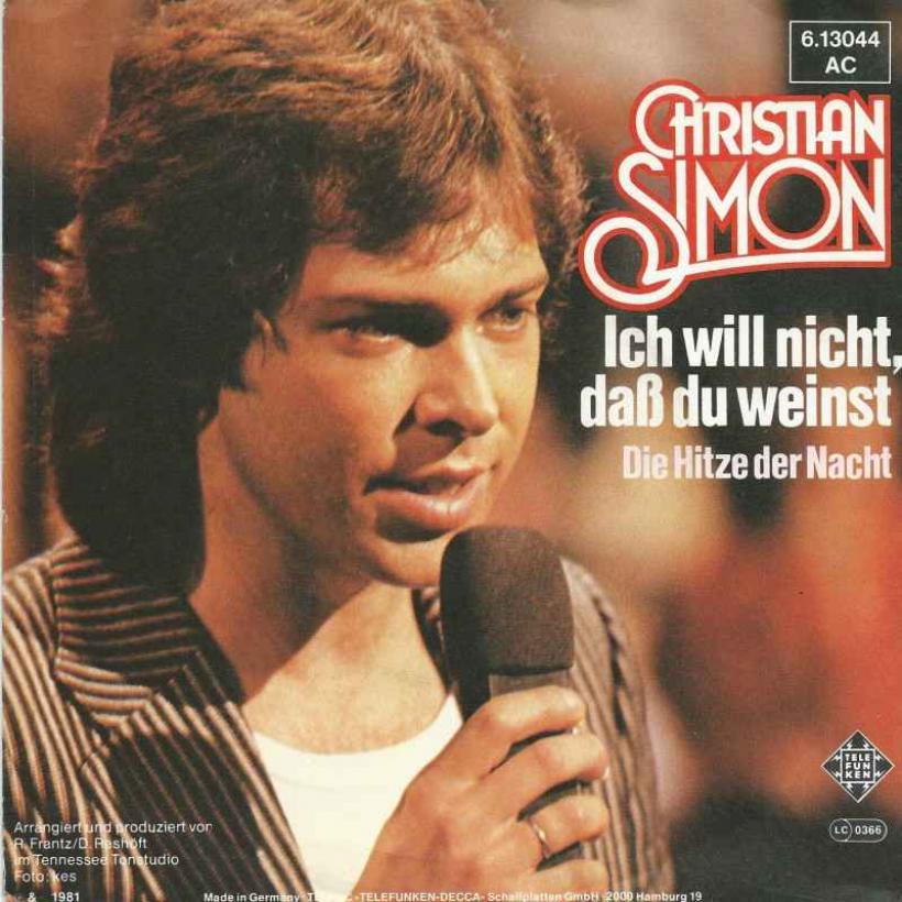 Christian Simon - Ich will nicht, daß du weinst (Single)