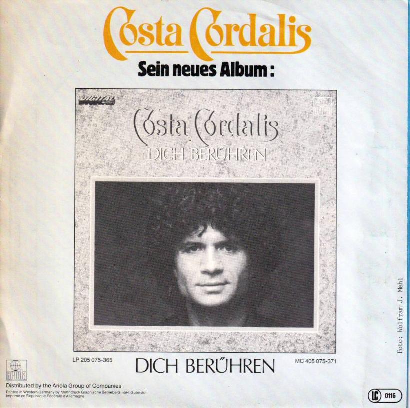 Costa Cordalis - Du hast ja Tränen in den Augen (7" back cover)