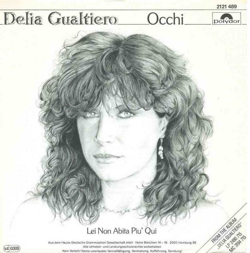 Delia Gualtiero - Occhi: mit PR-Info (Polydor Single)