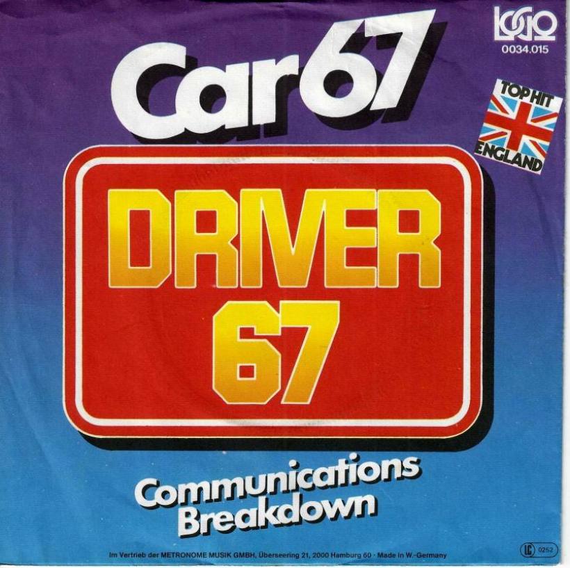 Driver 67 - Car 67 (7" Logo-Records Vinyl-Single Germany)