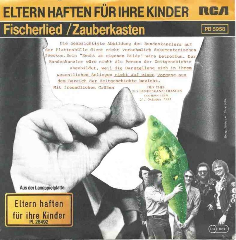 Eltern haften für ihre Kinder - Fischerlied (RCA Single)