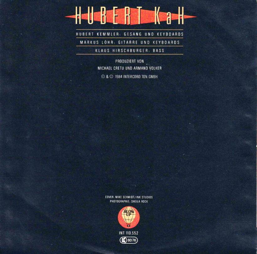 Hubert Kah - Engel 07 (7" Blow-Up Vinyl-Single back cover)