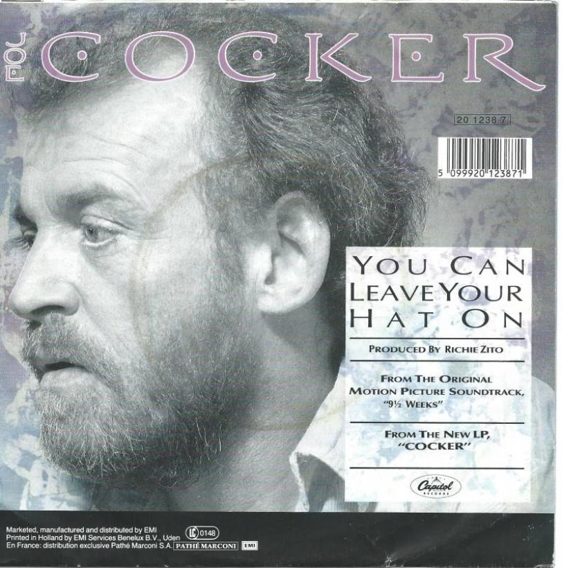 Joe Cocker - You Can Leave Your Hat On (7" Single Rueckseite)