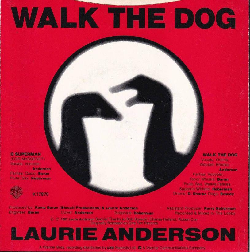 Laurie Anderson - O Superman: EP (7" Vinyl-Single back cover)