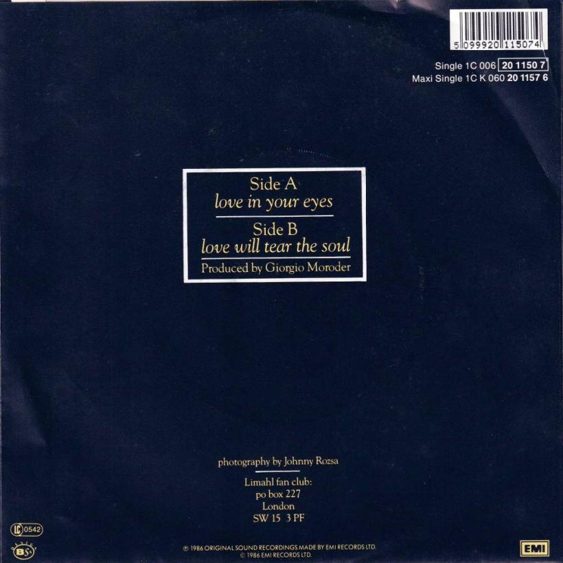 (7" EMI Vinyl-Single back cover)