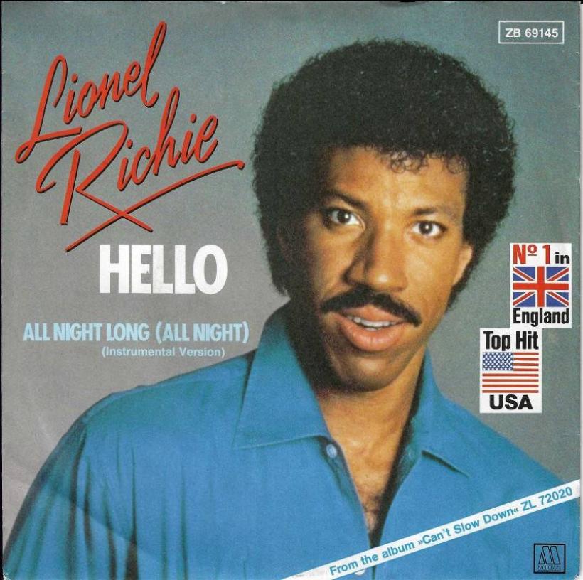 Lionel Richie - Hello (7" Motown Vinyl-Single Germany)