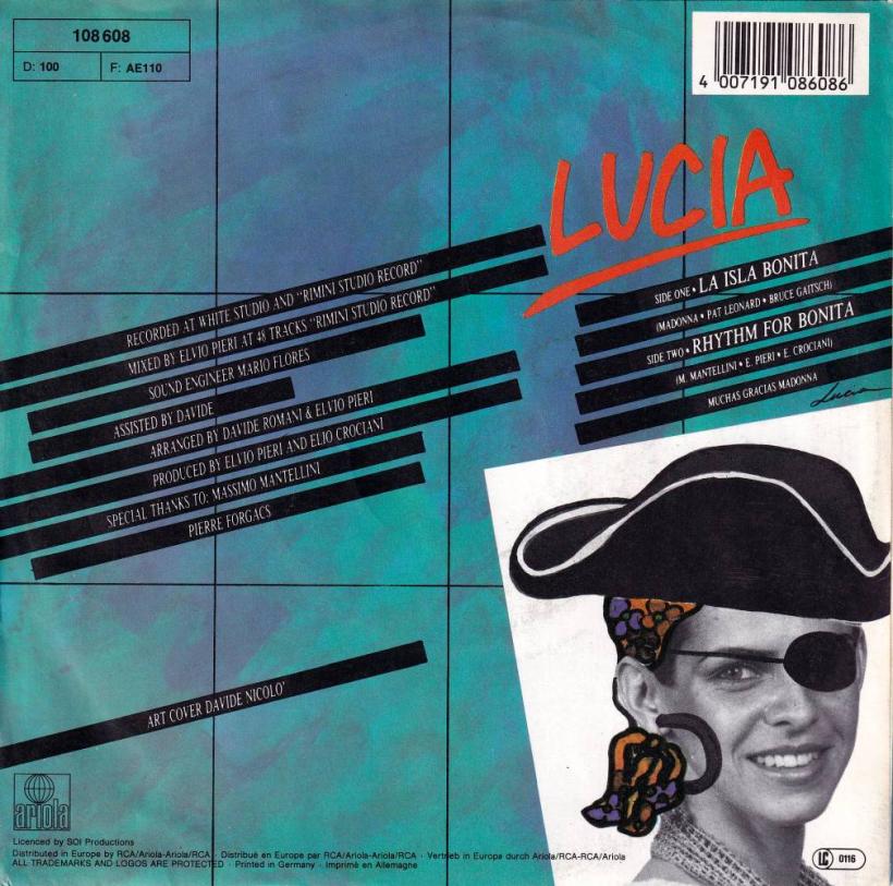 Lucia - La Isla Bonita (7" Rueckseite)