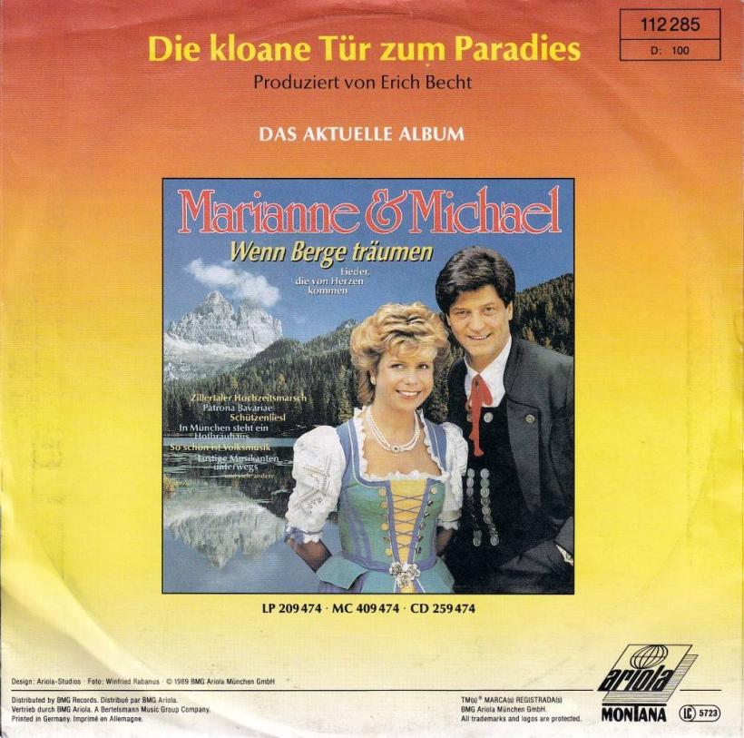 Marianne & Michael - Die kloane Tür zum Paradies (7" back cover)