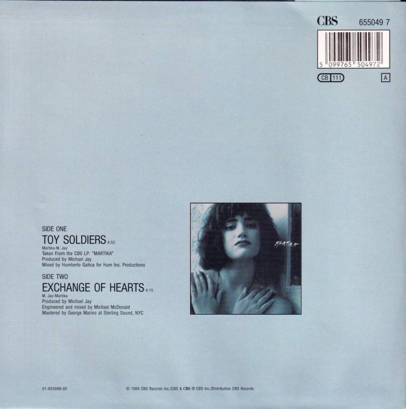 Martika - Toy Soldiers (7" Vinyl-Single Rueckseite)
