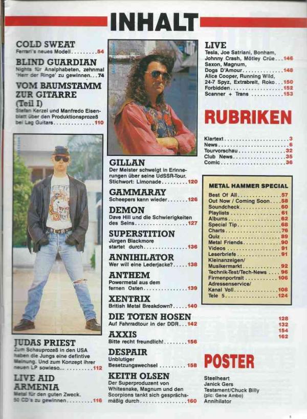 Metal Hammer 17-18 1990 Inhalt b