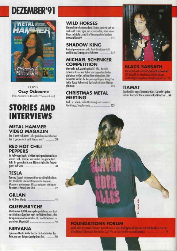 Metal Hammer 12/1991 content a