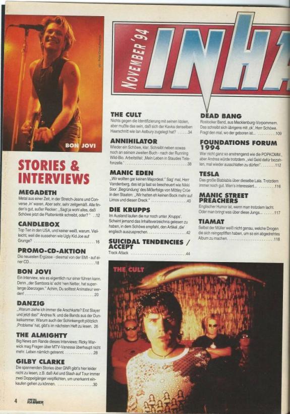 Metal Hammer (11/1994) Content 1