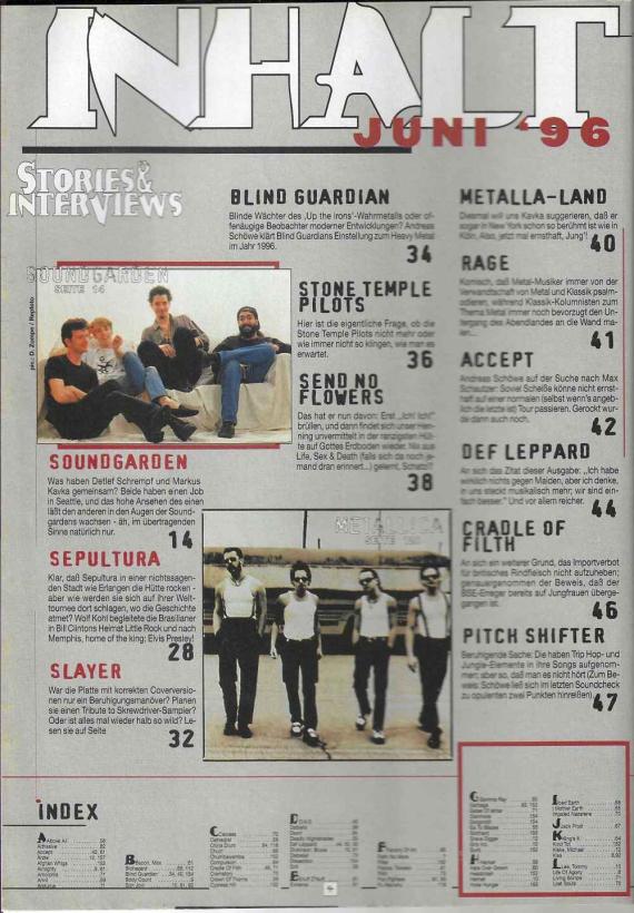 Metal Hammer 06/1996 content a