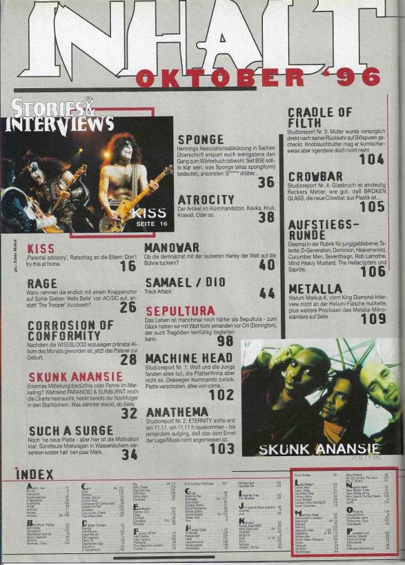 Metal Hammer 10/1996 content a