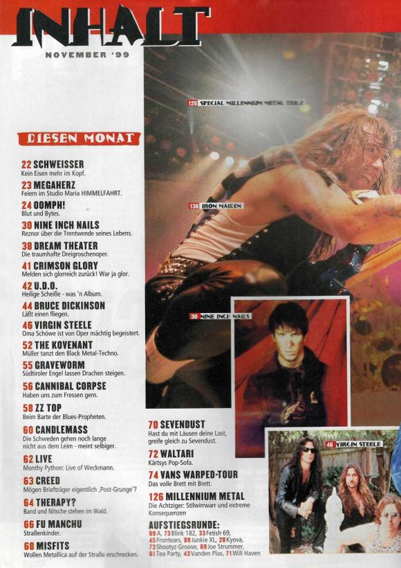 Metal Hammer 11-1999 content a