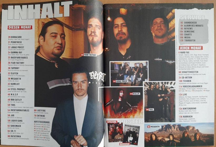 Metal Hammer 05 2001 Inhalt a