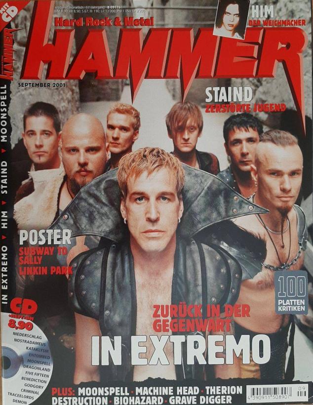 Metal Hammer 09 2001 cover