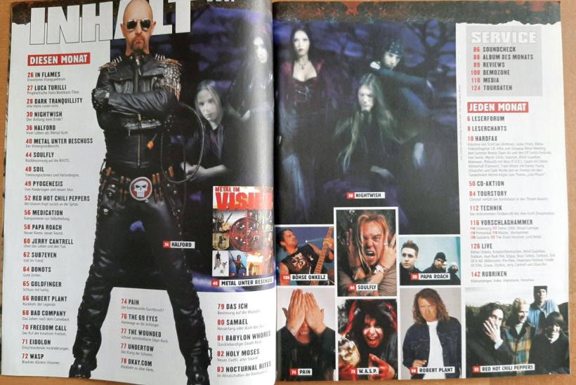 Metal Hammer 07 2002 Inhalt a