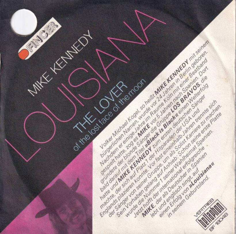 Mike Kennedy - Louisiana (7" Finger Vinyl-Single Rueckseite)