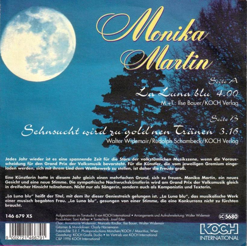 Monika Martin - La Luna Blu (7" Vinyl-Single Austria back cover)