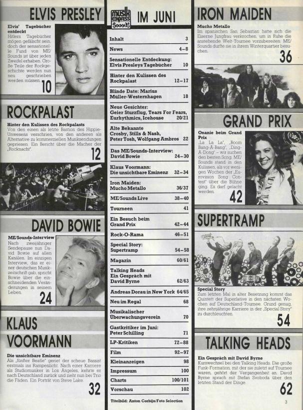 ME Sounds 06 1983 Inhalt