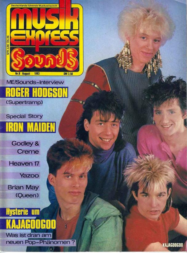 Musik-Express Sounds - August 1983 cover