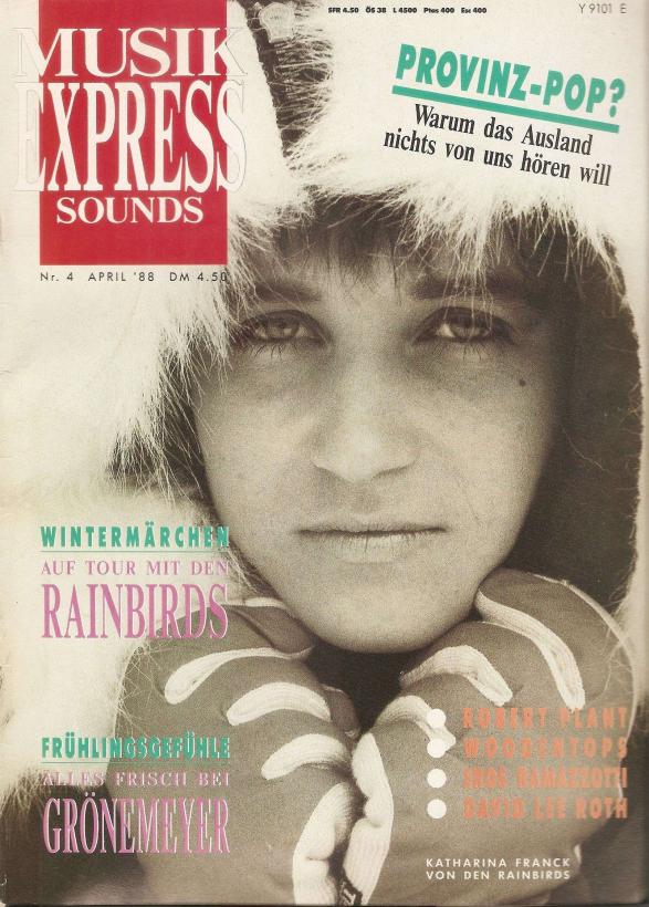 Musik-Express Sounds - april 1988 cover