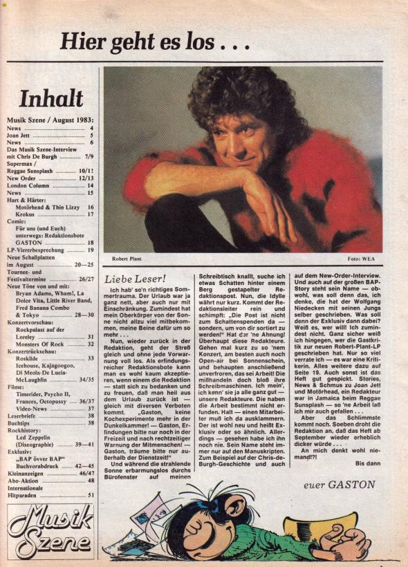 Musik Szene 08 1983 Index