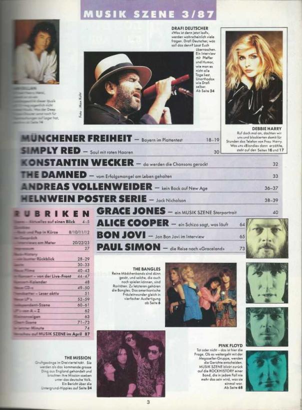 Musik Szene 03-1987 index
