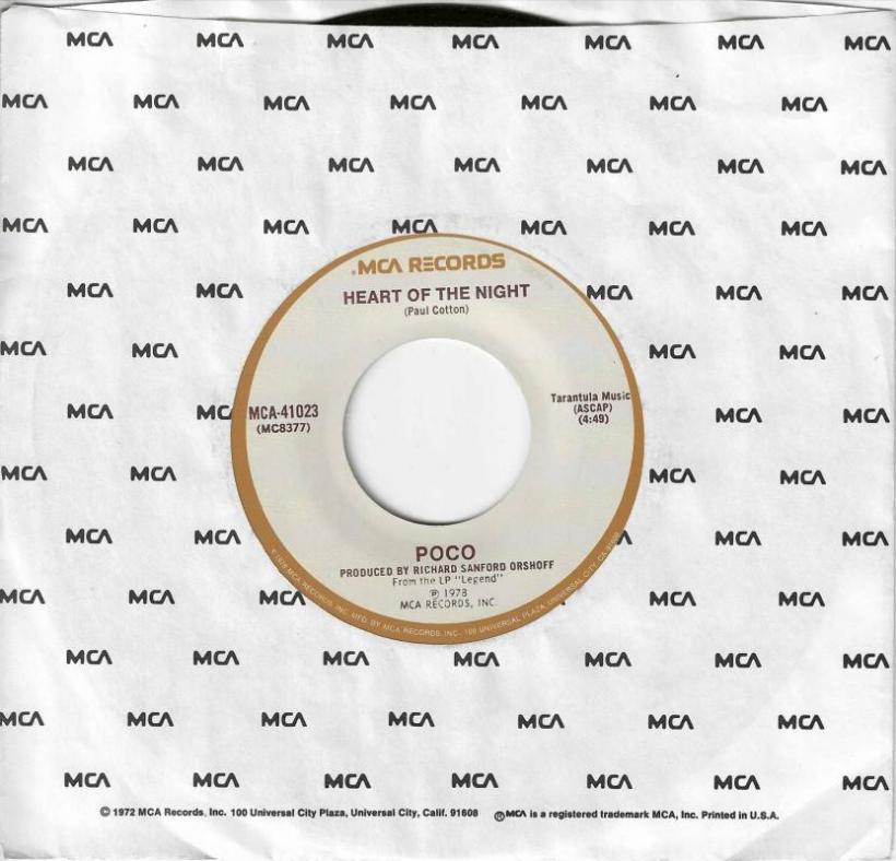 Poco - Heart Of The Night (7" MCA Vinyl-Single USA)