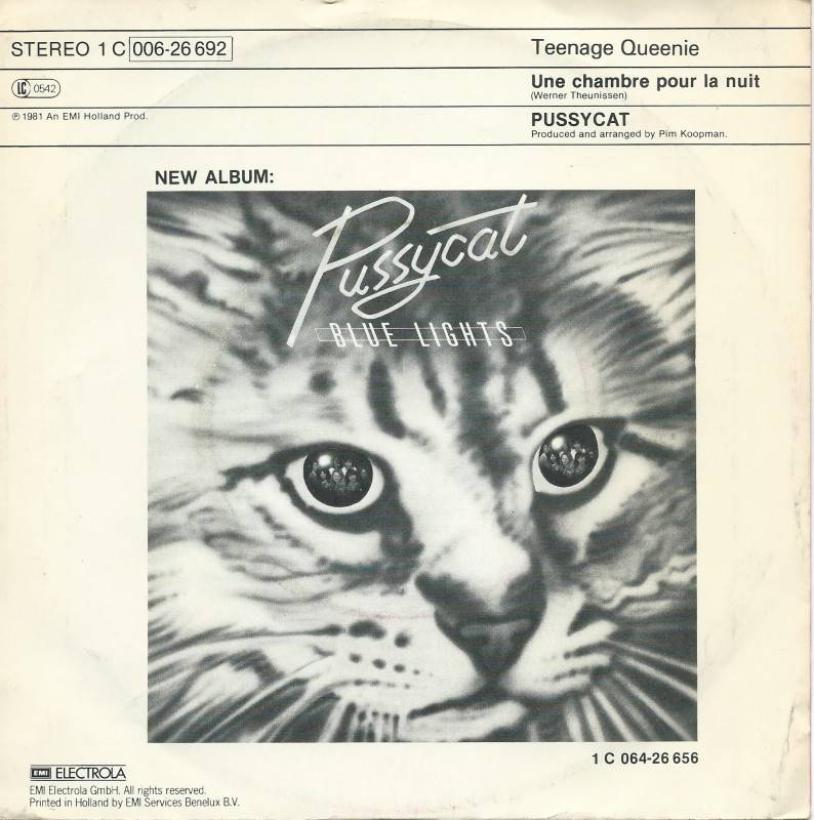 Pussycat - Teenage Queenie (7" Vinyl-Single back cover)