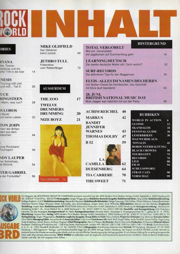 Rock World 08/1992 content