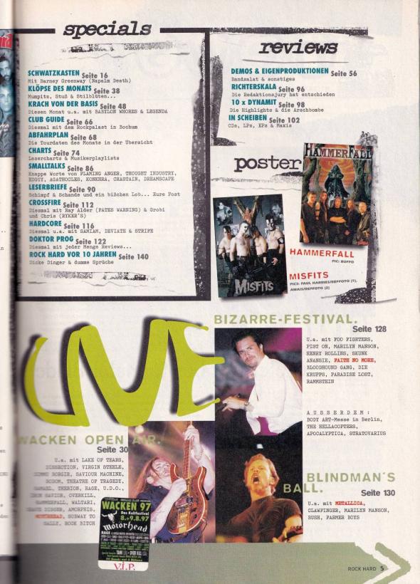 rock hard 10 1997 Index B
