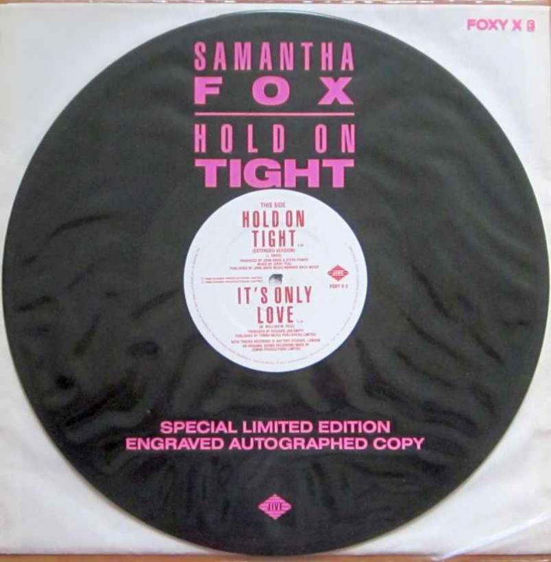 Samantha Fox - Hold On Tight: One Side Record (Maxi UK)