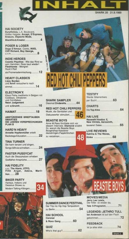 Musikmagazin 20 - 1989 Index
