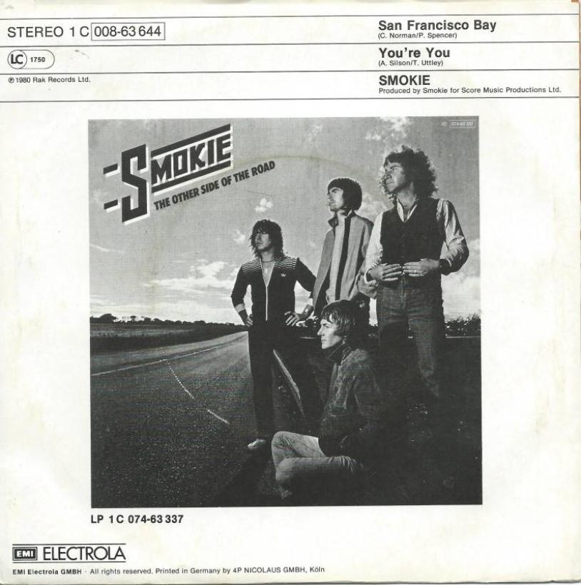 Smokie - San Francisco Bay (7" Vinyl-Single back cover)