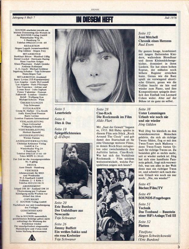 Sounds Juli 1976 Heftcover