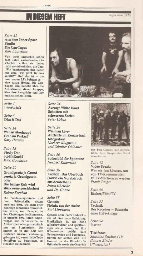 Sounds September 1976 content