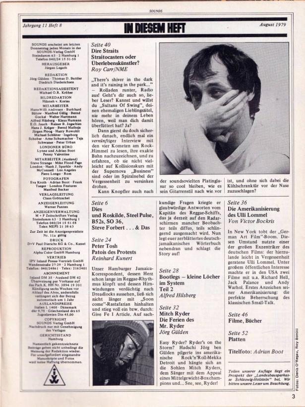Sounds August 1979 Index