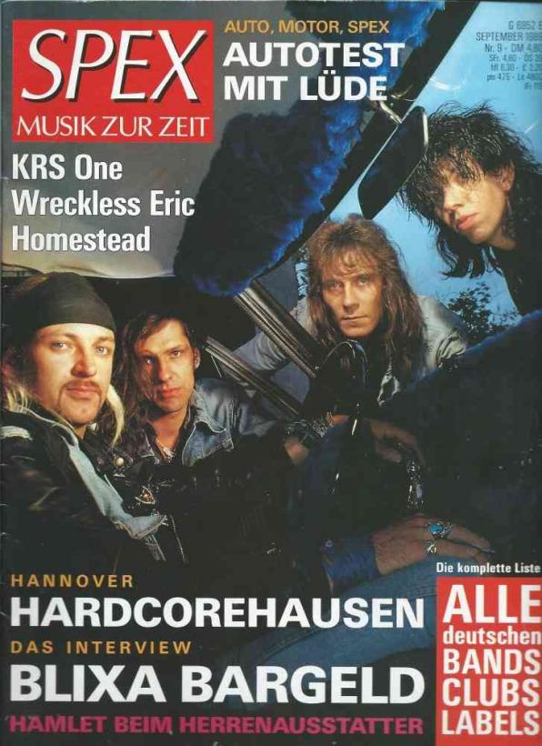 Spex - Musik zur Zeit: Ausgabe September 1989