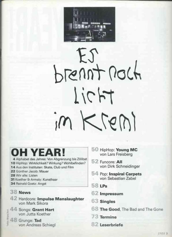 Spex - Pop-Kultur Magazin: Januar 1990